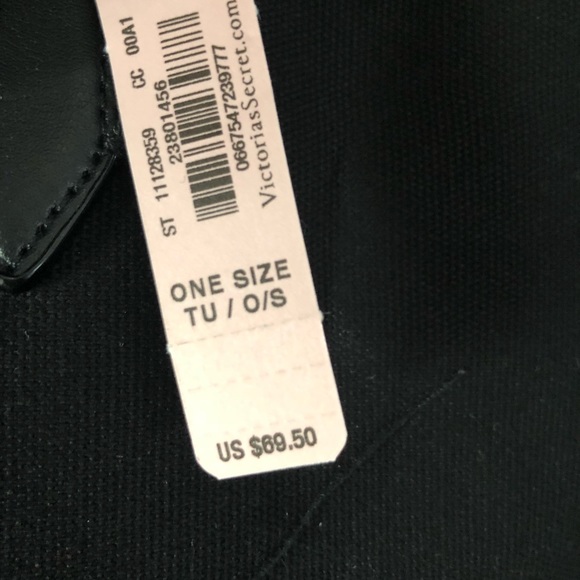 NWT Black Gold Signature Victoria Secret Tote Bag - Picture 5 of 6